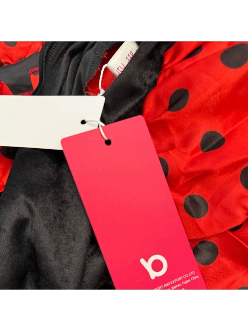 Relibeauty Ladybug Polka Dot Dress Girls Size 110 NWT US 4–5T Red Black Costume - Picture 5 of 6